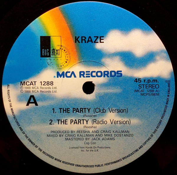 Kraze - The Party | MCA Records (MCAT 1288) - 3 Kraze - The Party | MCA Records (MCAT 1288) - 3