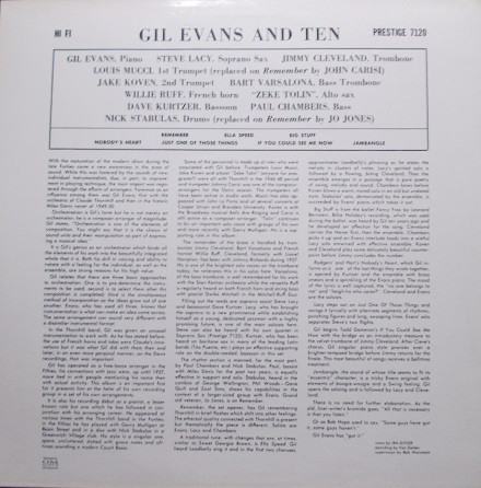 Gil Evans - Gil Evans & Ten | Prestige (7120) - 2