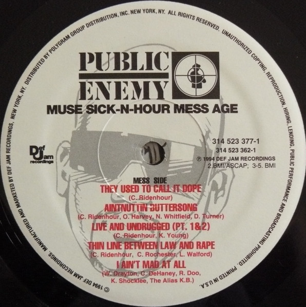 Public Enemy - Muse Sick-N-Hour Mess Age | Def Jam Recordings (314 523 362-1) - 7
