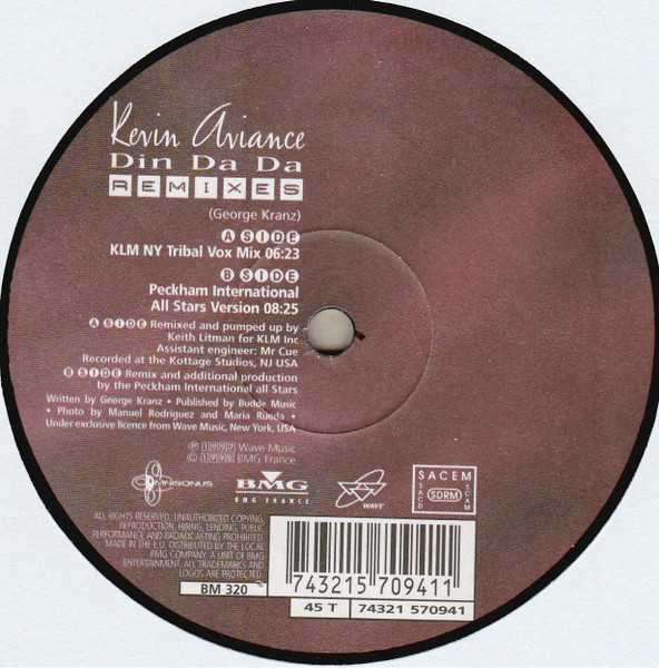 Kevin Aviance - Din Da Da (Remixes) | BMG France (74321 570941) - 4 Kevin Aviance - Din Da Da (Remixes) | BMG France (74321 570941) - 4