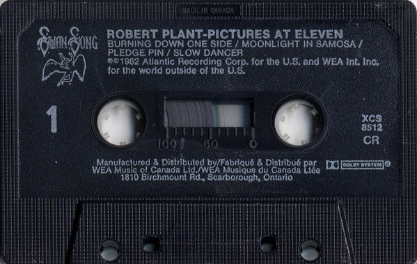 Robert Plant - Pictures At Eleven [Cassette] | Swan Song (XCS 8512) - 3