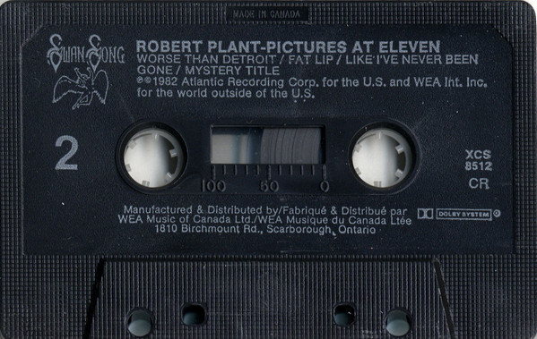 Robert Plant - Pictures At Eleven [Cassette] | Swan Song (XCS 8512) - 4