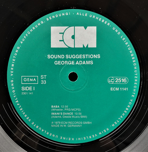 George Adams - Sound Suggestions | ECM Records (ECM 1141) - 3 George Adams - Sound Suggestions | ECM Records (ECM 1141) - 3