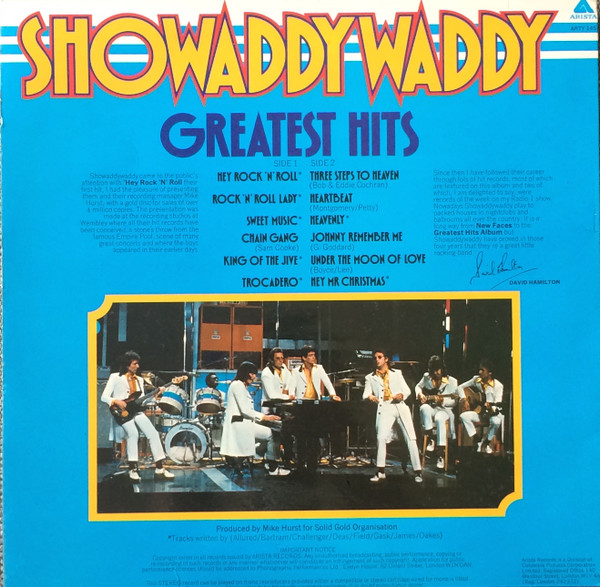 Showaddywaddy - Greatest Hits | Arista (ARTY 145) - 2