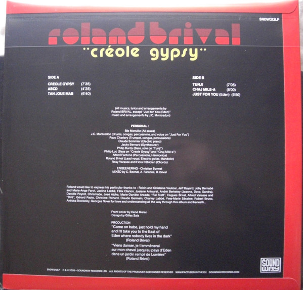 Roland Brival - Créole Gypsy | Soundway (SNDW212LP) - 2
