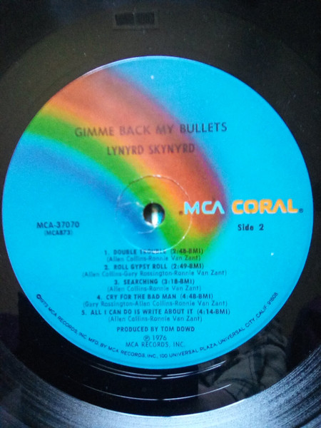 Lynyrd Skynyrd - Gimme Back My Bullets | MCA Coral (MCA-37070) - 4