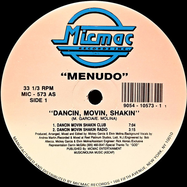 Menudo - Dancin, Movin, Shakin | Micmac Records, Inc. (MIC 573)