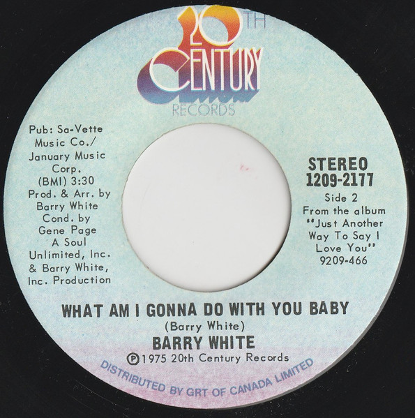 Barry White - What Am I Gonna Do With You | 20th Century Records (1209-2177) - 2