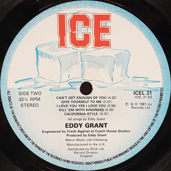 Eddy Grant - Can't Get Enough | ICE (ICEL 21) - 4