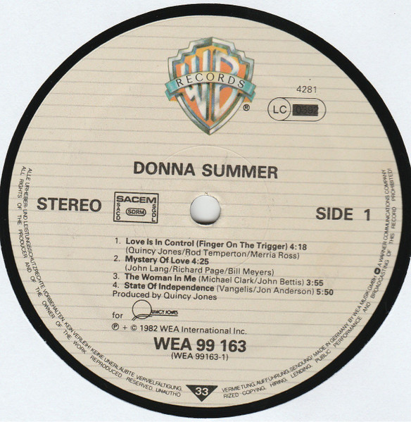 Donna Summer - Donna Summer | Warner Bros. Records (WEA K 99 163) - 3
