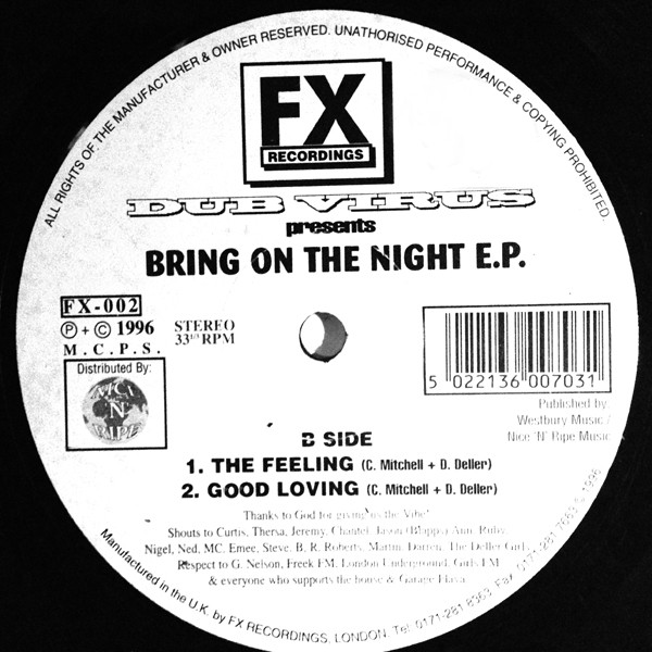 Dub Virus - Bring On The Night E.P. | FX Recordings (FX-002) - 2
