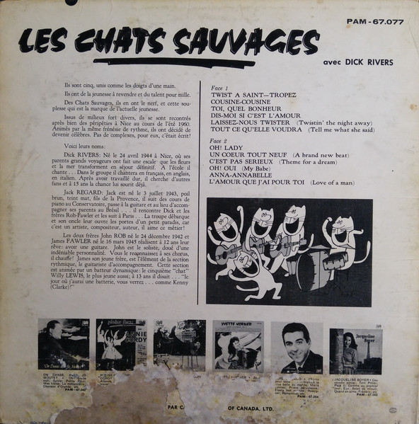 Les Chats Sauvages Avec Dick Rivers - Les Chats Sauvages [Vinyl] | Pathé (PAM 67.077) - 2