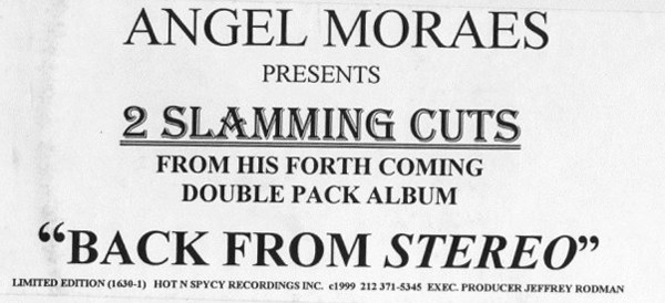 Angel Moraes - Back From The Stereo Sampler | Hot 'N' Spycy (1630-1)
