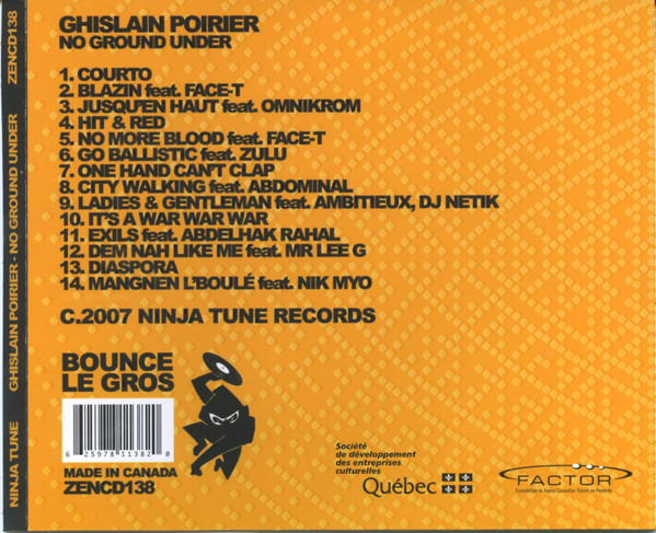 Ghislain Poirier - No Ground Under | Ninja Tune (ZENCD138)
