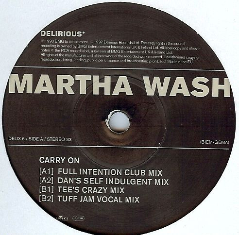 Martha Wash - Carry On 97 | Delirious (DELIX 6) - 3 Martha Wash - Carry On 97 | Delirious (DELIX 6) - 3