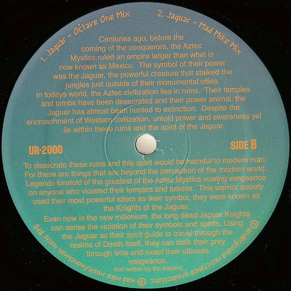 DJ Rolando a.k.a. The Aztec Mystic - Revenge Of The Jaguar - The Mixes | Underground Resistance (UR-2000) - 2 DJ Rolando a.k.a. The Aztec Mystic - Revenge Of The Jaguar - The Mixes | Underground Resistance (UR-2000) - 2