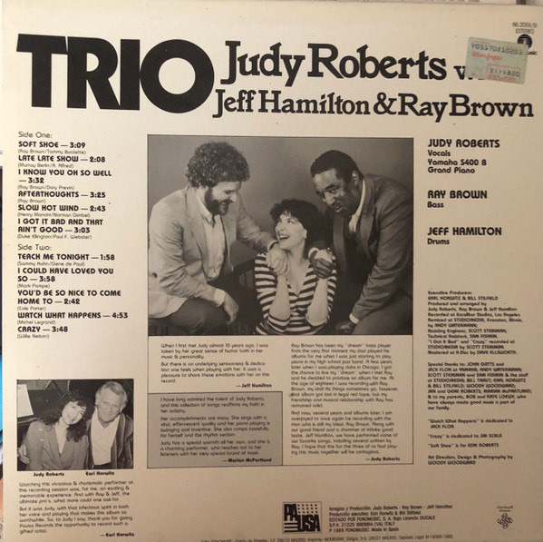 Judy Roberts / Jeff Hamilton / Ray Brown - Trio | Pausa Records (PR7147) - 2 Judy Roberts / Jeff Hamilton / Ray Brown - Trio | Pausa Records (PR7147) - 2