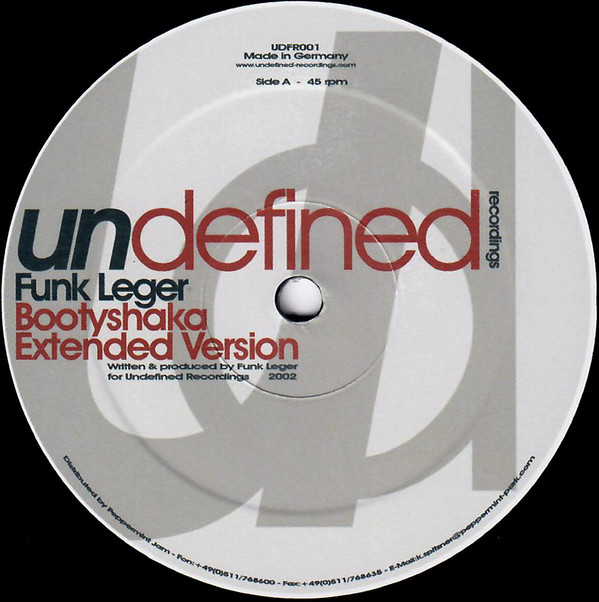 Funk Leger - Bootyshaka | Undefined Recordings (UDFR001)