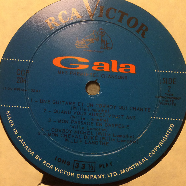 Willie Lamothe - Mes Premières Chansons | RCA Victor (CGP-286) - 3 Willie Lamothe - Mes Premières Chansons | RCA Victor (CGP-286) - 3
