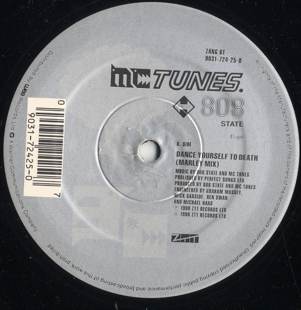 MC Tunes Versus 808 State - Tunes Splits The Atom | ZTT (ZANG 6T) - 3