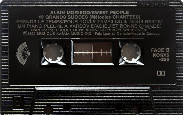 Alain Morisod , Sweet People - 10 Grand Succès (Mélodies Chantées) [Cassette] | Kosmos (KOSX5-202) - 3