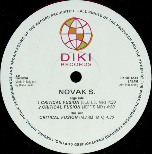 Novak S - Critical Fusion | DiKi Records (DIKI 50.12.59)