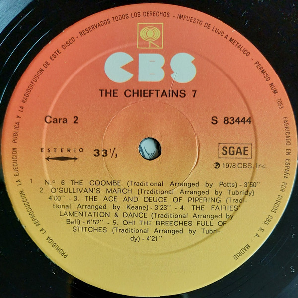 The Chieftains - The Chieftains 7 | CBS (S 83444) - 4