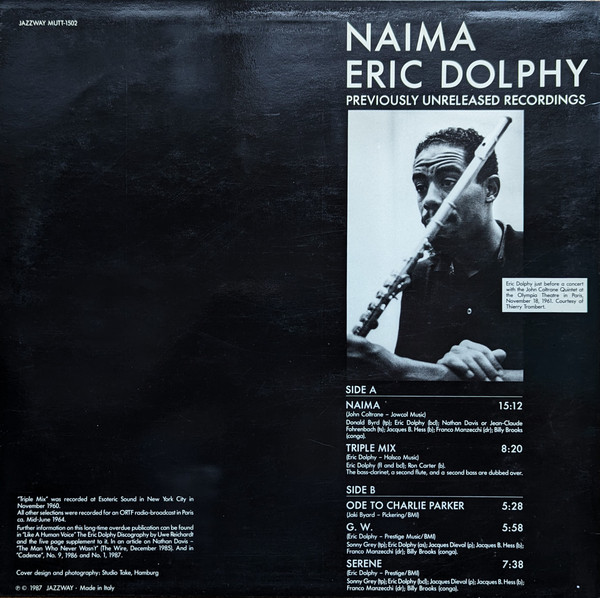 Eric Dolphy - Naima | Jazzway (MUTT-1502) - 2