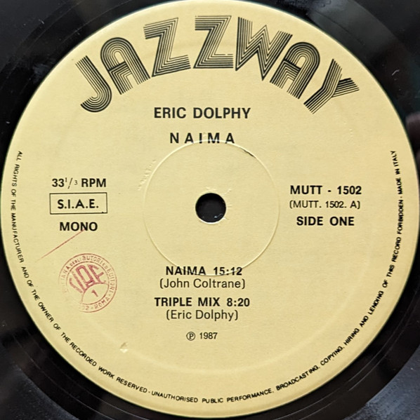 Eric Dolphy - Naima | Jazzway (MUTT-1502) - 3