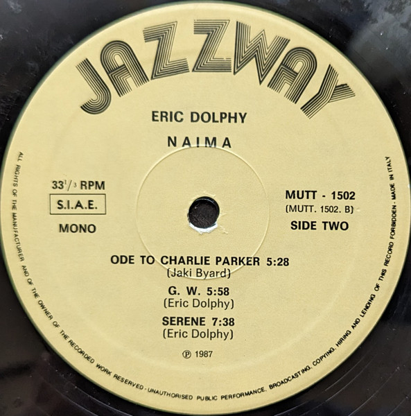 Eric Dolphy - Naima | Jazzway (MUTT-1502) - 4