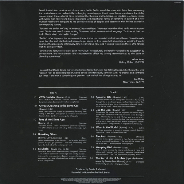 David Bowie - Bowie Now | Parlophone (DBNOW 77) - 3