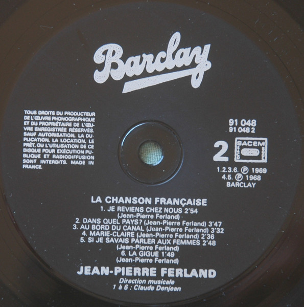 Jean-Pierre Ferland - La Chanson Française | Barclay (91048) - 4 Jean-Pierre Ferland - La Chanson Française | Barclay (91048) - 4