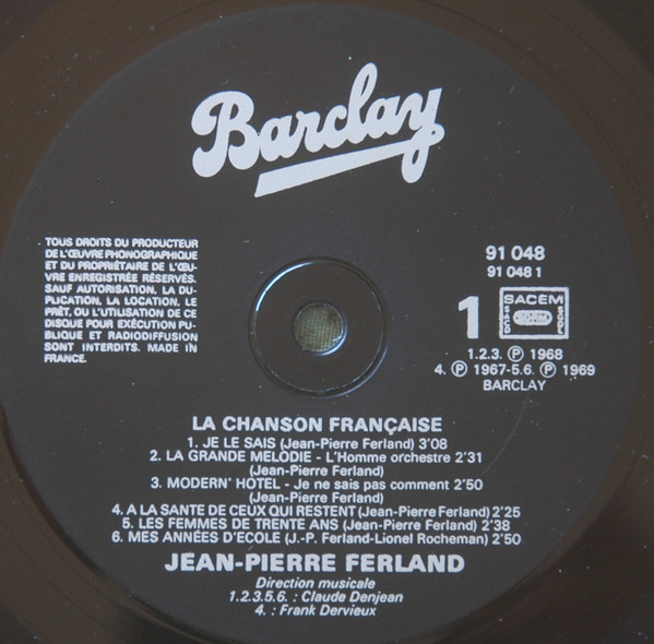 Jean-Pierre Ferland - La Chanson Française | Barclay (91048) - 3 Jean-Pierre Ferland - La Chanson Française | Barclay (91048) - 3