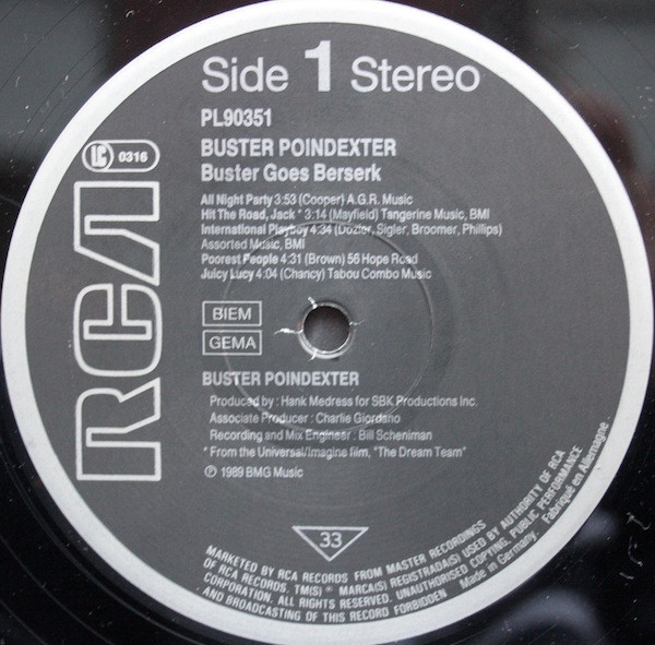 Buster Poindexter - Buster Goes Berserk | RCA (PL90351) - 4