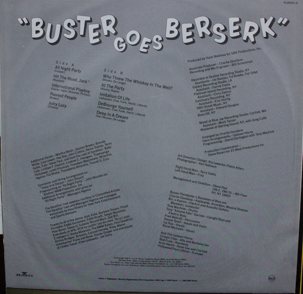 Buster Poindexter - Buster Goes Berserk | RCA (PL90351) - 2