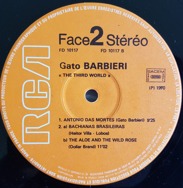 Gato Barbieri - The Third World | RCA (FD 10117) - 4
