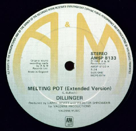 Dillinger - Melting Pot / Hearsay | A&M Records (AMSP 8133) - 3