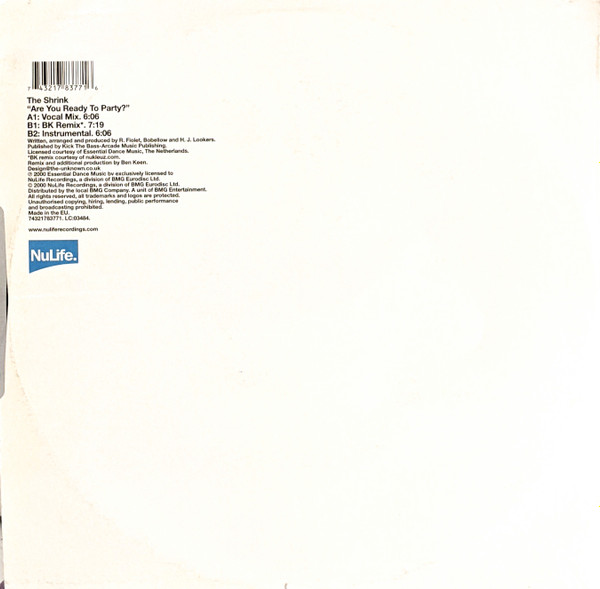 The Shrink - Are You Ready To Party? | NuLife (74321783771) - 2 The Shrink - Are You Ready To Party? | NuLife (74321783771) - 2