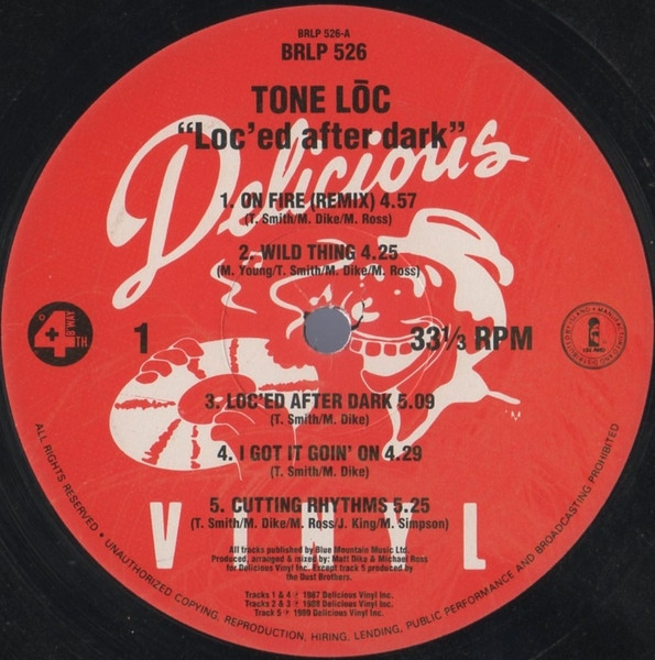 Tone Loc - Loc'ed After Dark | 4th & Broadway (BRLP 526) - 3 Tone Loc - Loc'ed After Dark | 4th & Broadway (BRLP 526) - 3