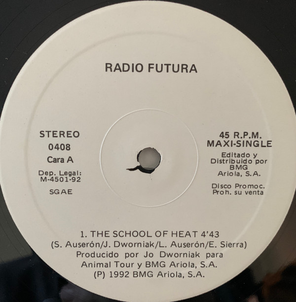 Radio Futura - School Of Heat | Ariola (0408)