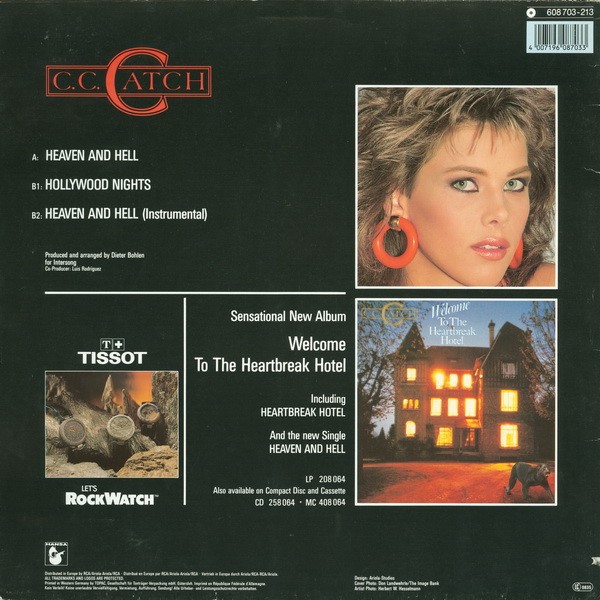 C.C. Catch - Heaven And Hell | Hansa (608 703) - 2 C.C. Catch - Heaven And Hell | Hansa (608 703) - 2