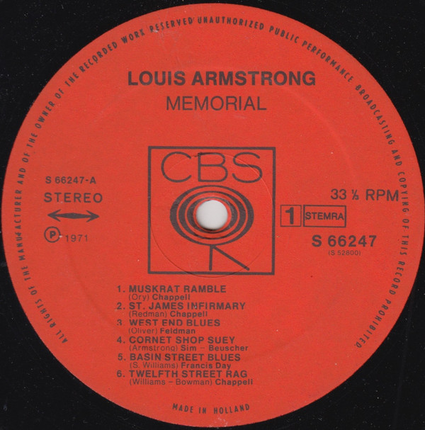 Louis Armstrong - Memorial | CBS (S 66247) - 5
