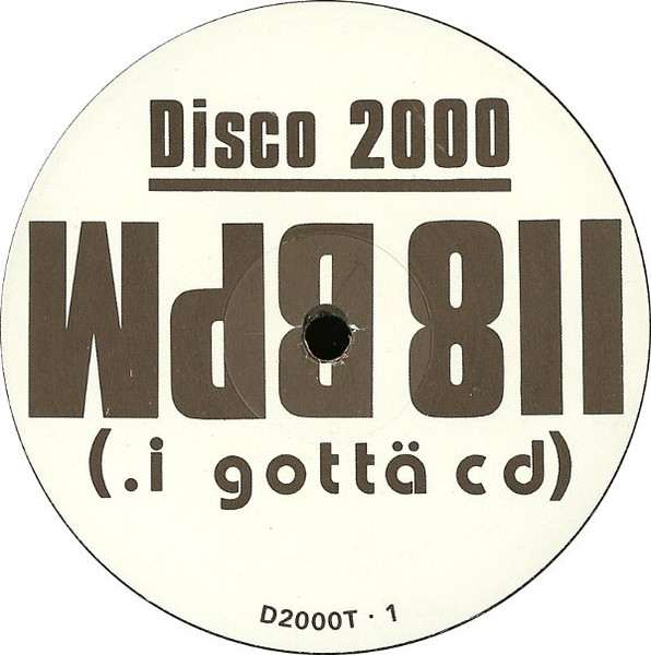 Disco 2000 - I Gotta CD | KLF Communications (D2000T) - main