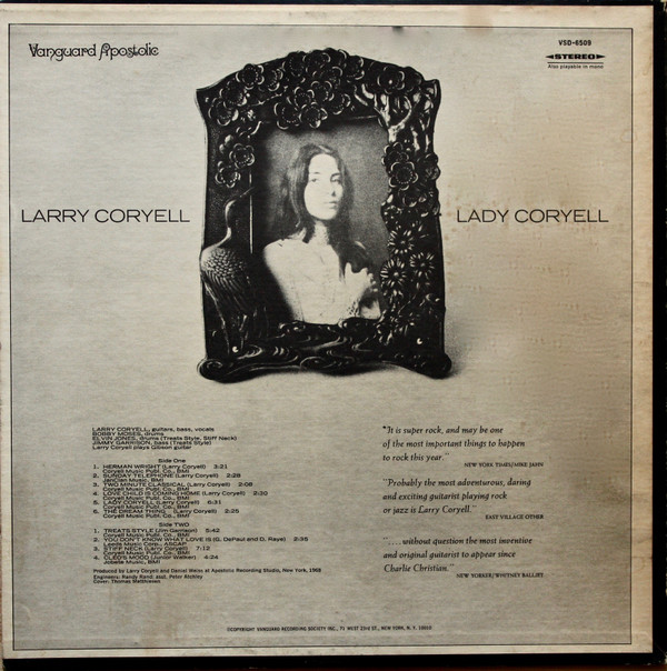Larry Coryell - Lady Coryell | Vanguard Apostolic (VSD-6509) - 2