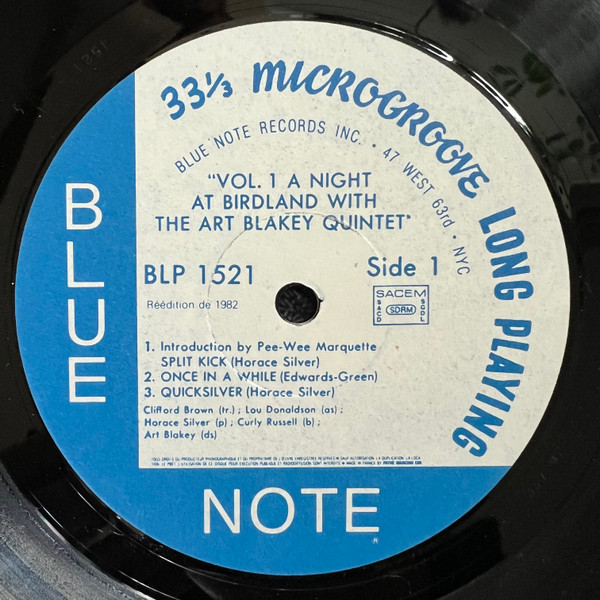 Art Blakey Quintet - A Night At Birdland Volume 1 | Blue Note (BLP 1521) - 3