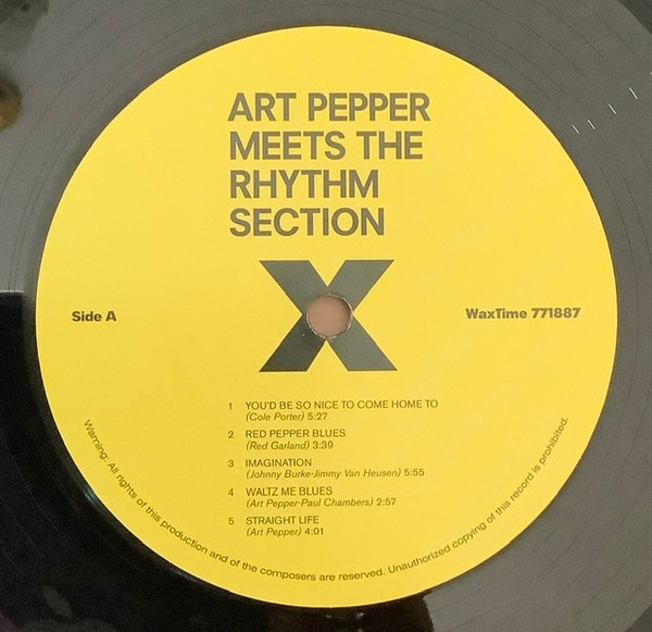 Art Pepper - Art Pepper Meets The Rhythm Section | WaxTime (771887) - 3 Art Pepper - Art Pepper Meets The Rhythm Section | WaxTime (771887) - 3