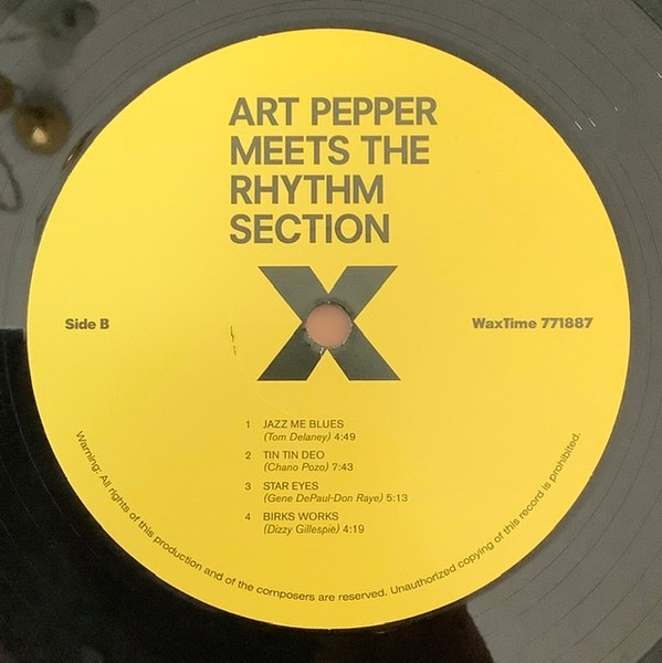 Art Pepper - Art Pepper Meets The Rhythm Section | WaxTime (771887) - 4 Art Pepper - Art Pepper Meets The Rhythm Section | WaxTime (771887) - 4