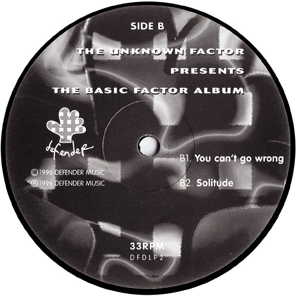 The Unknown Factor - The Basic Factor Album | Defender Music (DFDLP2) - 3