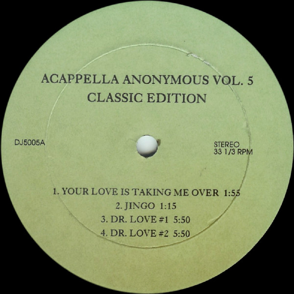 Various - Acappella Anonymous Vol. 5 (Classic Edition) | DJ Essentials Inc. (DJ5005)