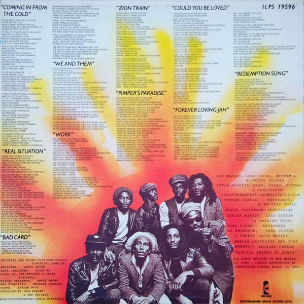 Bob Marley & The Wailers - Uprising | Tuff Gong (ILPS 19596) - main